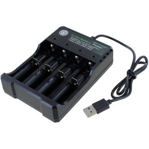 Photo of the: Lithium Ion Battery Charger - 4 Bays - USB Powered