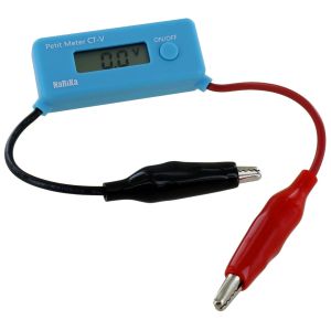 Photo of the: Inline Digital DC Voltmeter - up to 25V - with Alligator Clips - Crabee