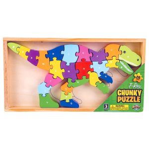 Photo of the: Wooden T-Rex Chunky Letter Puzzle