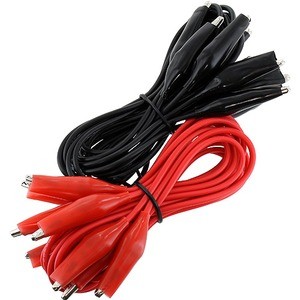 Photo of the Alligator Cords - 10 pack - 2ft Red/Black Set