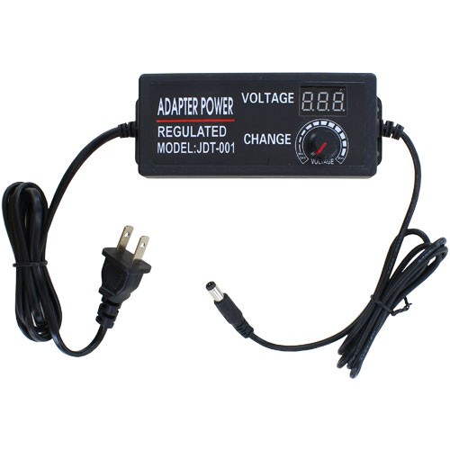 3-24V 2A Adjustable DC Power Supply with Digital LCD Display by