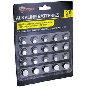 Photo of the Alkaline Button Cell Watch Batteries Assortment - set of 20