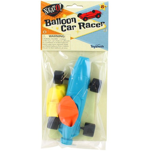Balloon Racer Race Car with Decals Great Stocking Stuffers or for Parties 
