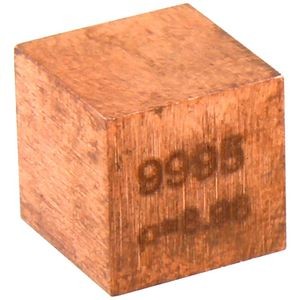 High Purity 99.95% Copper Cu Metal Carved Element Periodic Table Cube 10mm 