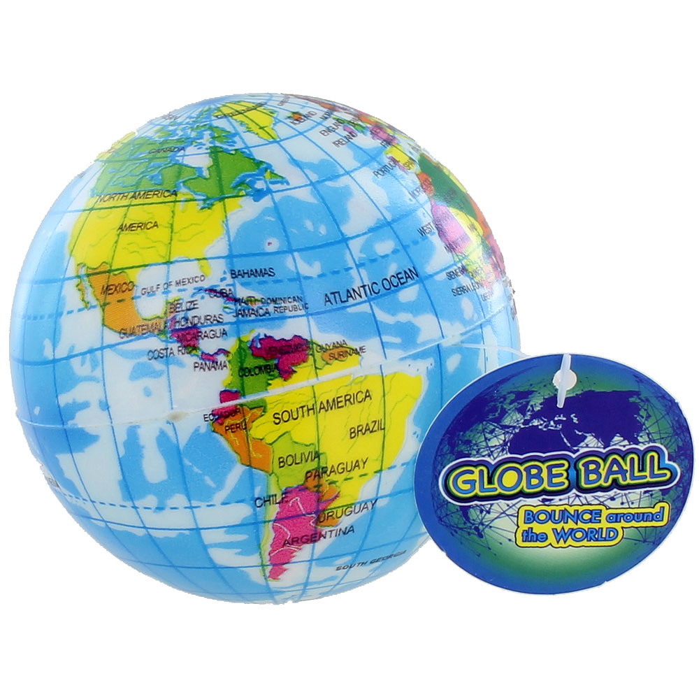 Earth Globe Foam Ball - 2.75inch 70mm