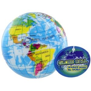Earth Globe Foam Ball - 2.75inch 70mm by