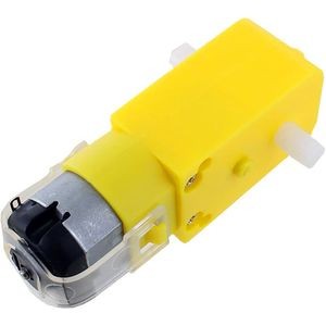 uxcell DC 3V 50RPM Miniature Gear DC Motor with Fixed Frame Coupling Nut Plastic Wheel for DIY Toys Science 