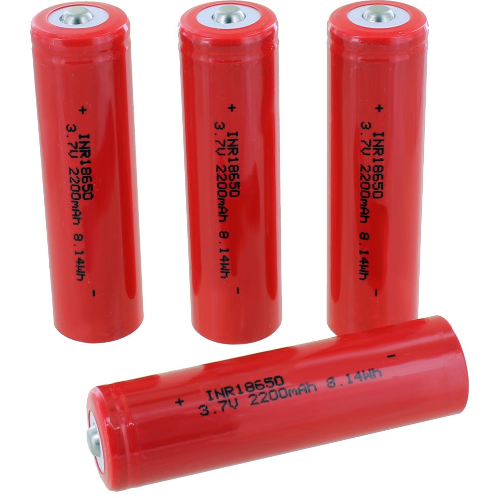 mover korrekt Seaboard 4-Pack of INR 18650 Red Lithium-Ion Rechargeable Batteries - 3.7V 2200mAh |  xUmp.com