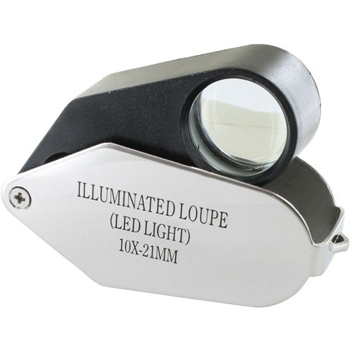 Tiyuyo Mini Pen Magnifying Glass 100X LED Light Jewelry Loupe Microscope  with Case 
