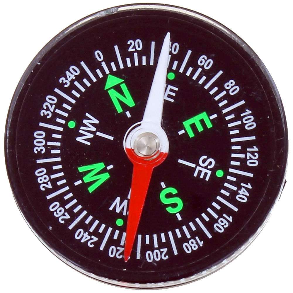 Liquid filled magnetic clearance compass