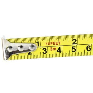 Retractable Metal Tape Measure 10ft/3m - Both Imperial and Metric Scale by