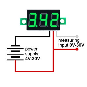 Details about   1X 0,56 Zoll Mini Dc 0V-30V Voltmeter Led Anzeige Volt Meter Digital Panel N2F2 