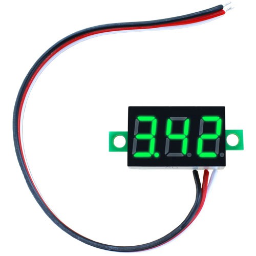 Mini digital voltage meter voltage indicator DC2.5-30V LED panel Meter 2 wire_ZI 