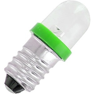 Photo of the Mini LED Light Bulb - Green - 3V DC E10 0.06W