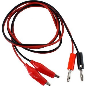 Photo of the Red/Black Alligator-to-Banana Cable Pair - 1m