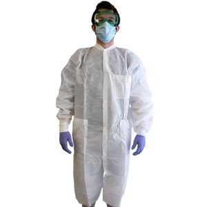 SMS Lab Coat with 3 Pockets - White - EXTRA LARGE