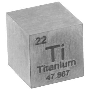 Photo of the Titanium Metal Cube - 10mm 99.95 Pure 