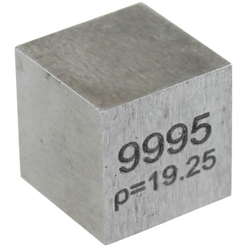 Tungsten Metal Cube 99.99% Pure Tungsten Density Cube Laser Engraved Periodic Table 