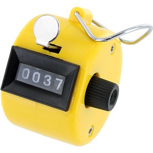 Yellow Hand Tally Counter