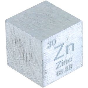 Photo of the Zinc Metal Cube - 10mm 99.95 Pure 